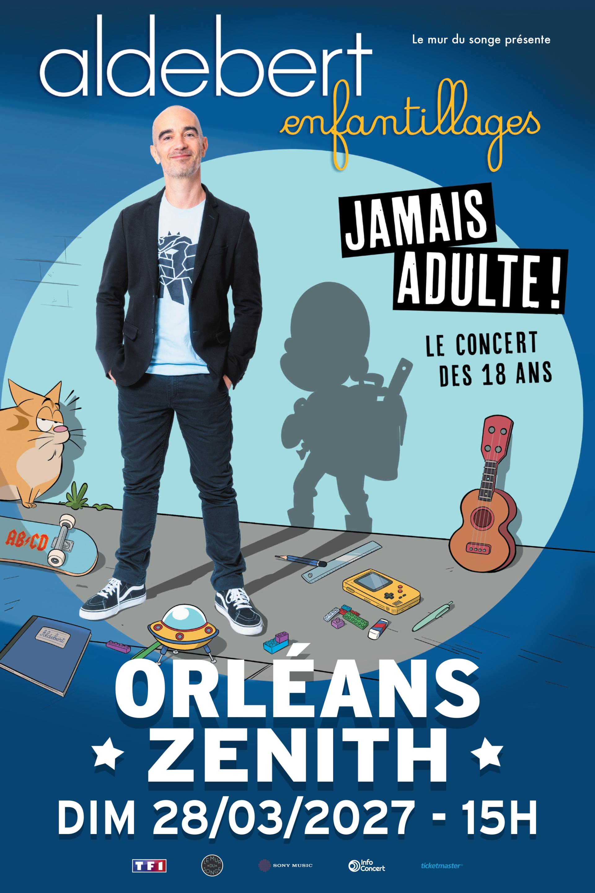 Aldebert en concert au Zénith d'Orléans le Dim 28 mars