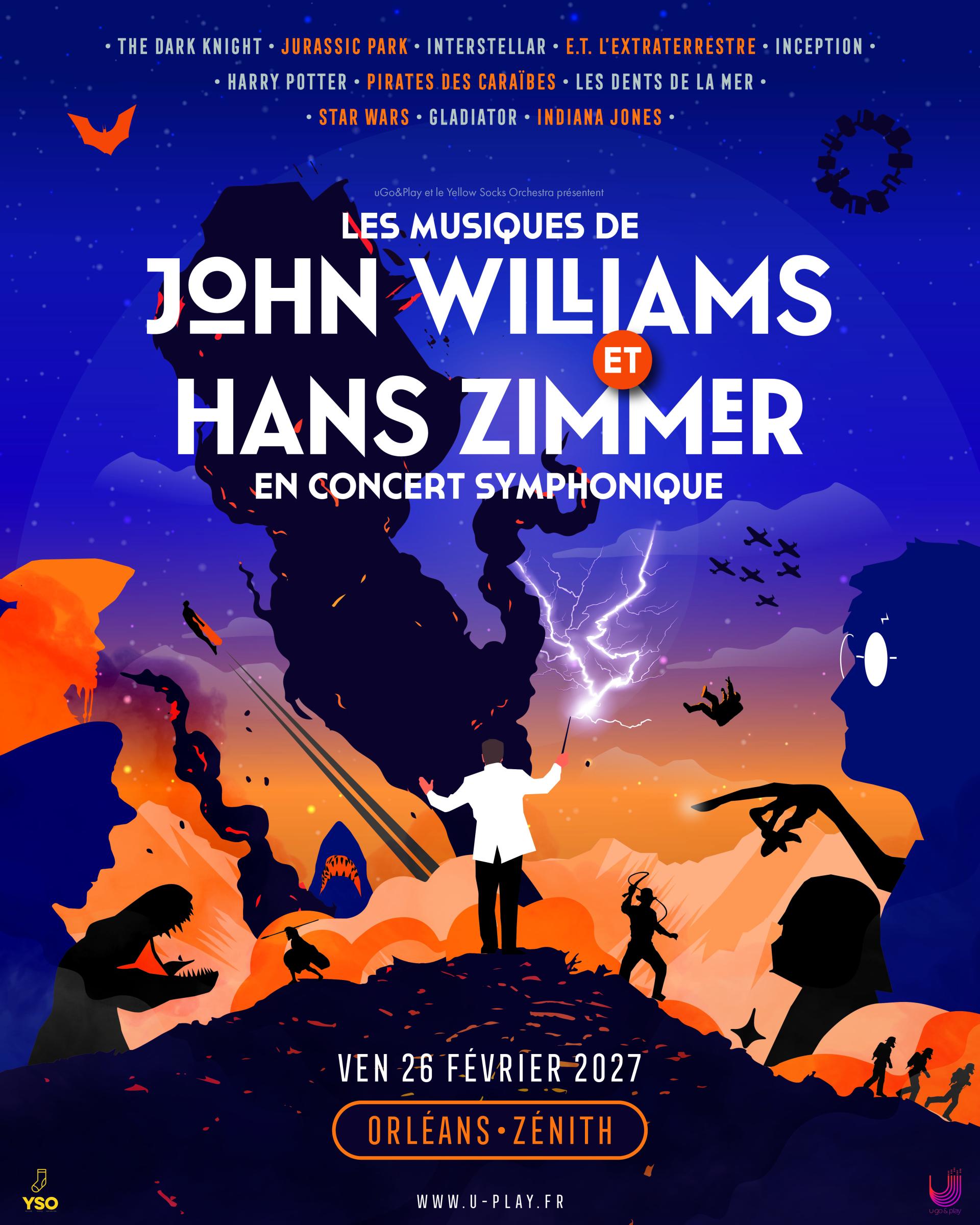 Les Musiques de John Williams et Hans Zimmer en Concert Symphonique en concert au Zénith d'Orléans le Ven 26 fév